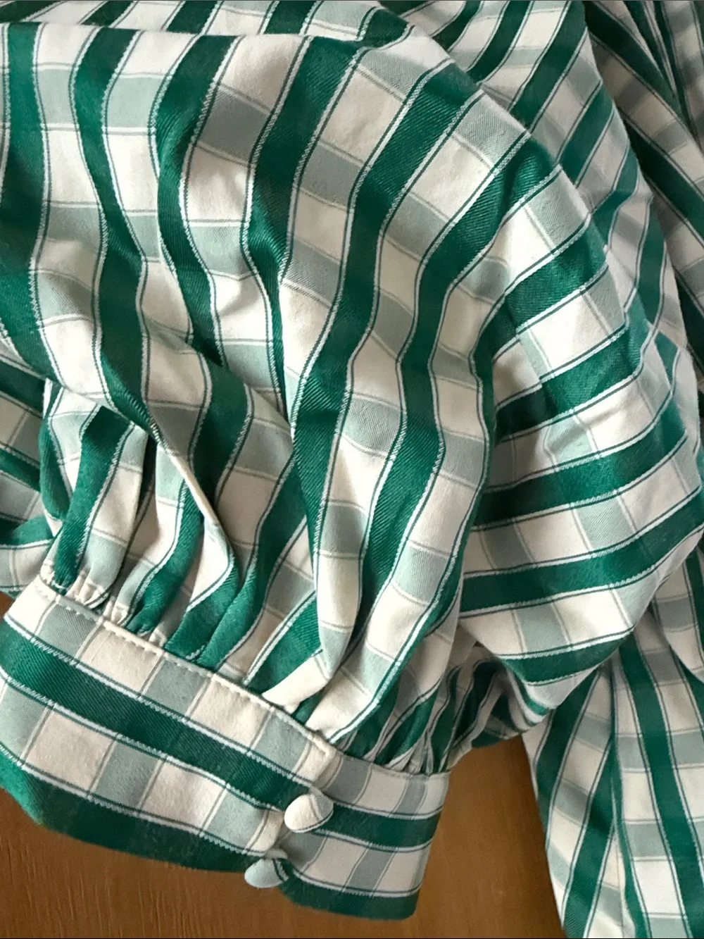 English Laundry GINGHAM CHECK MIDI DRESS Color Green Womens size XSmall